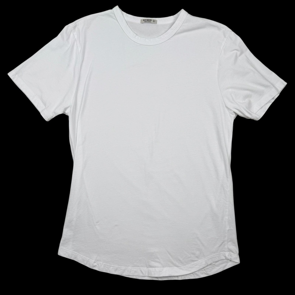 Buck Mason Shirt Mens M White Supima Crewneck Tee Made In USA BM110073.101 Flaw